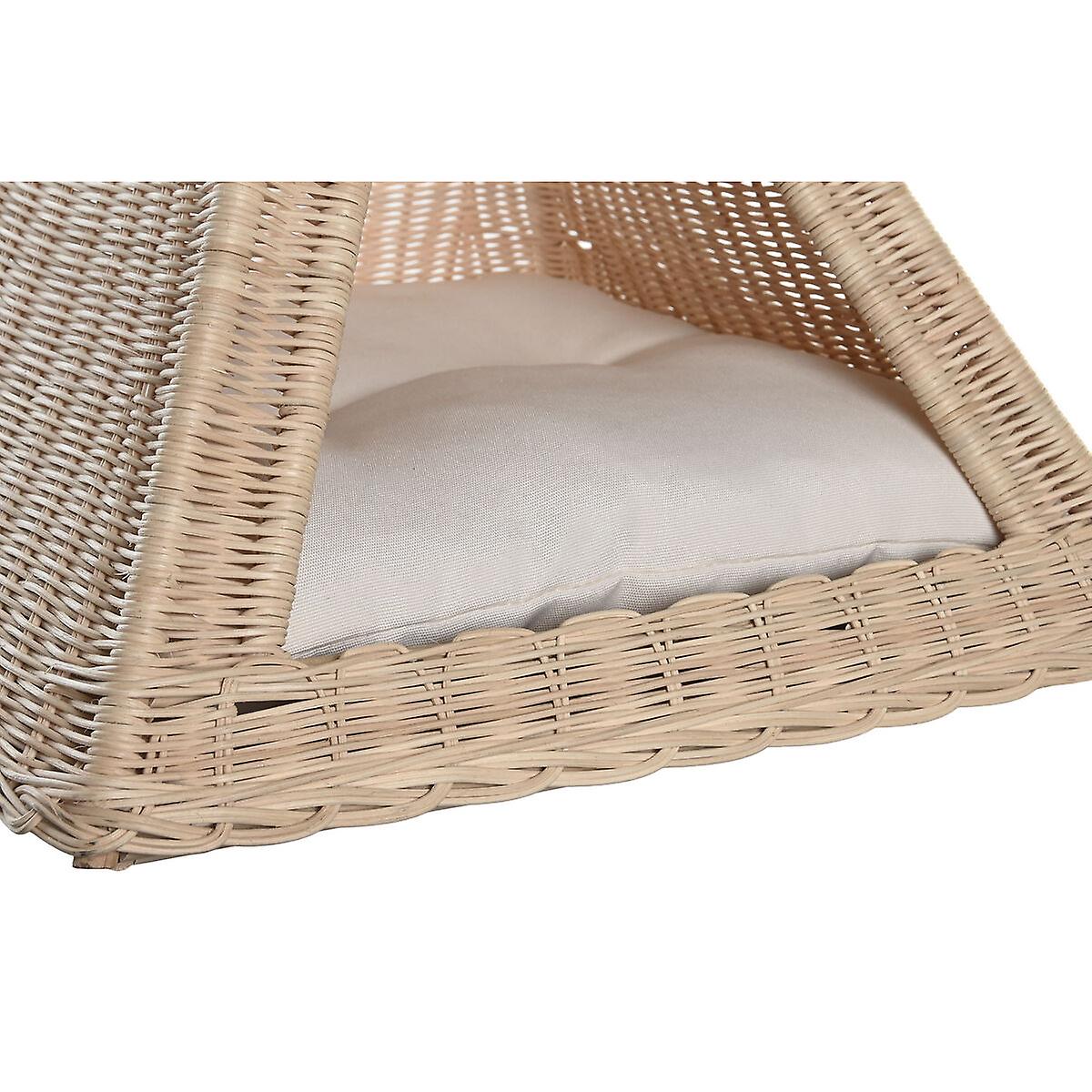 Pet bed DKD Home Decor Natural Rattan 45 x 45 x 45 cm