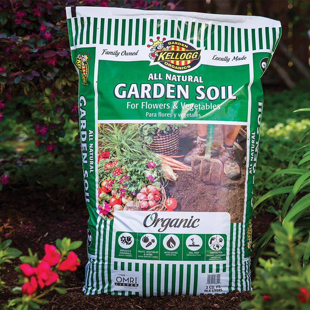 Kellogg Garden Organics 2 cu. ft. All Natural Garden Soil for Flowers and Vegetables 6850