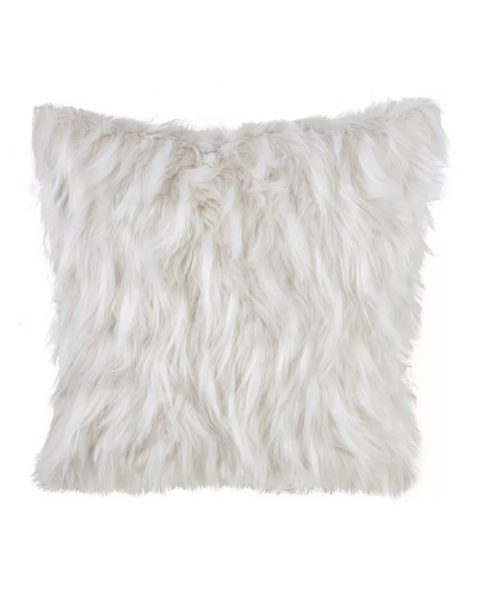 Saro Lifestyle Faux Fur Decorative Pillow， 18