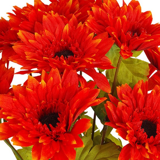 Blood Orange Artificial Spider Daisy Floral Spray