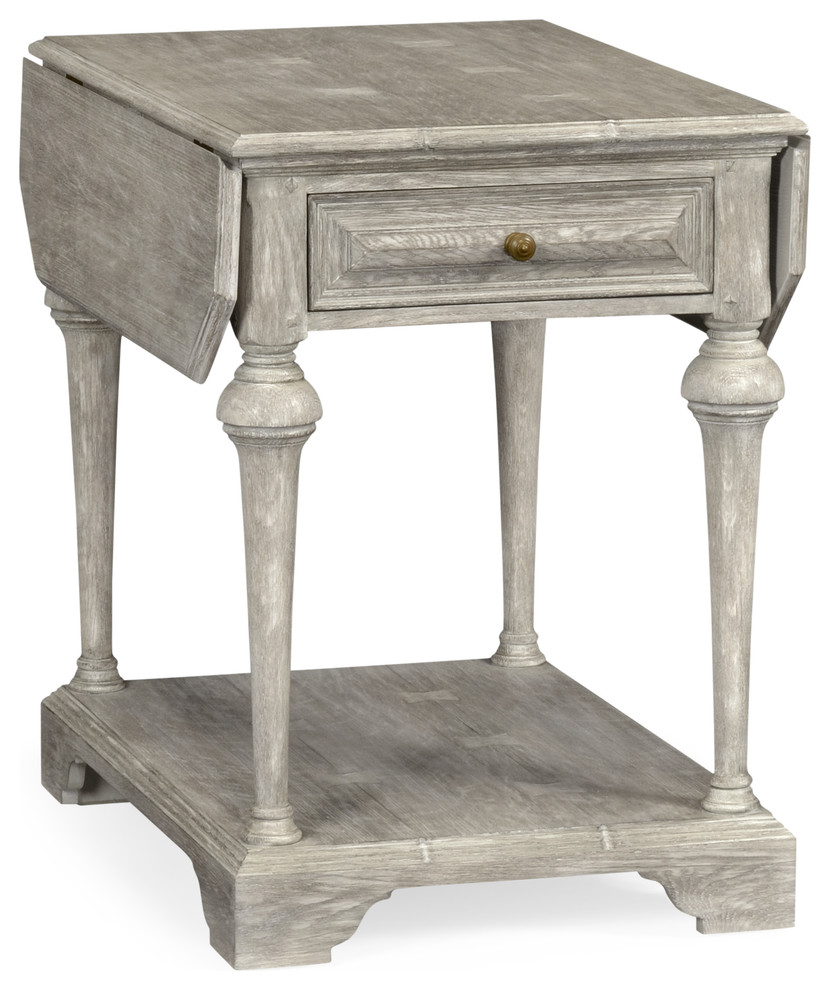 Elizabethan style greyed oak pembroke table   Farmhouse   Side Tables And End Tables   by Jonathan Charles Fine Furniture  Houzz