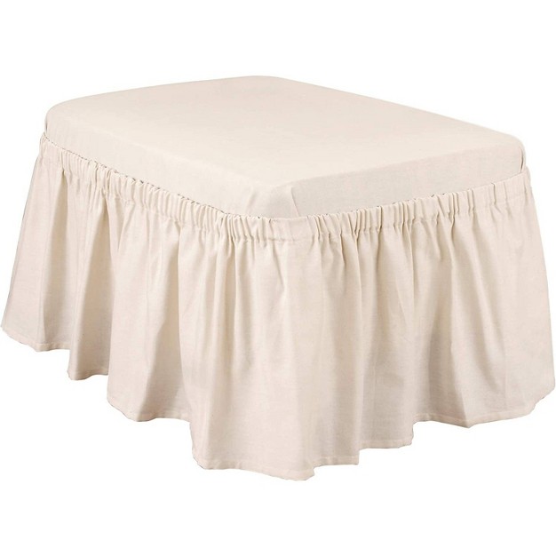 Duck Ottoman Slipcover Natural Sure Fit