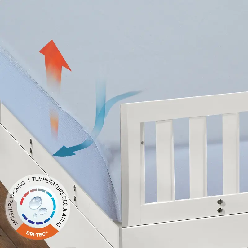 BedGear Dri-Tec Blue Fitted Crib Sheet