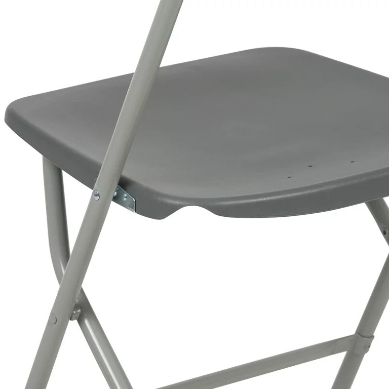 Set of 20 Folding Chair  Aluminum Frame  ampPlastic Seat With Drain Holes  Gray   Contemporary   Folding Chairs And Stools   by Decorn  Houzz