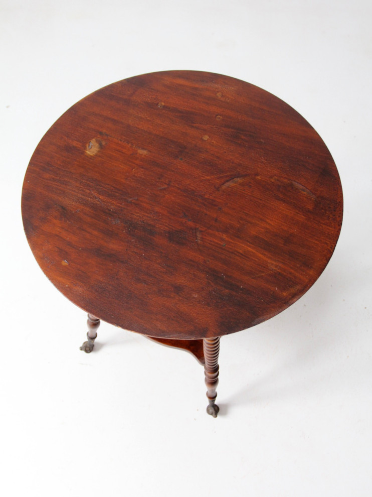 Consigned  Antique Ball  ampClaw Foot End Table   Traditional   Side Tables And End Tables   by 86 Vintage  Houzz