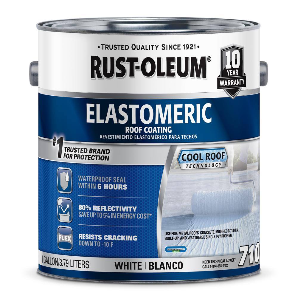 Rust-Oleum 1 Gal. 10-Year Elastomeric Reflective Roof Coating (2-Pack) 301904