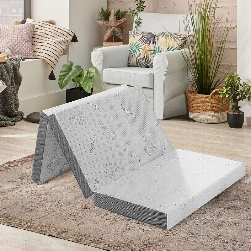 Tri-fold Cool Gel Memory Foam Mattress