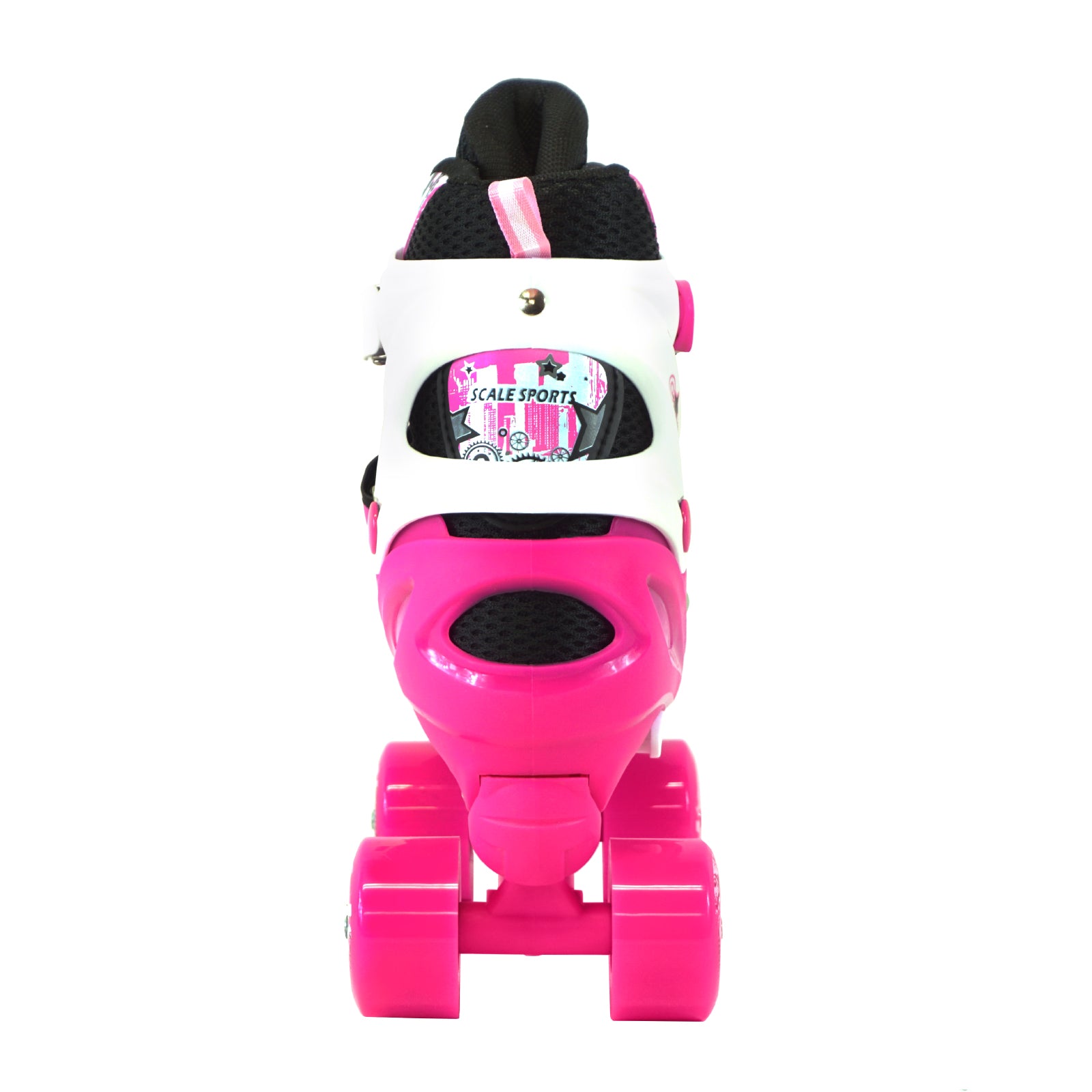 Adjustable Pink Quad Roller Skates For Kids Small Sizes