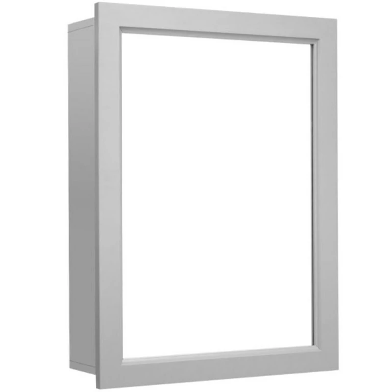 Hivago Wall-Mounted Mirrored Medicine Cabinet-Gray