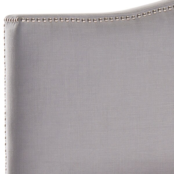 Safavieh Jeneve Arctic Grey Upholstered Headboard - Silver Nailhead (King) - - 9529868