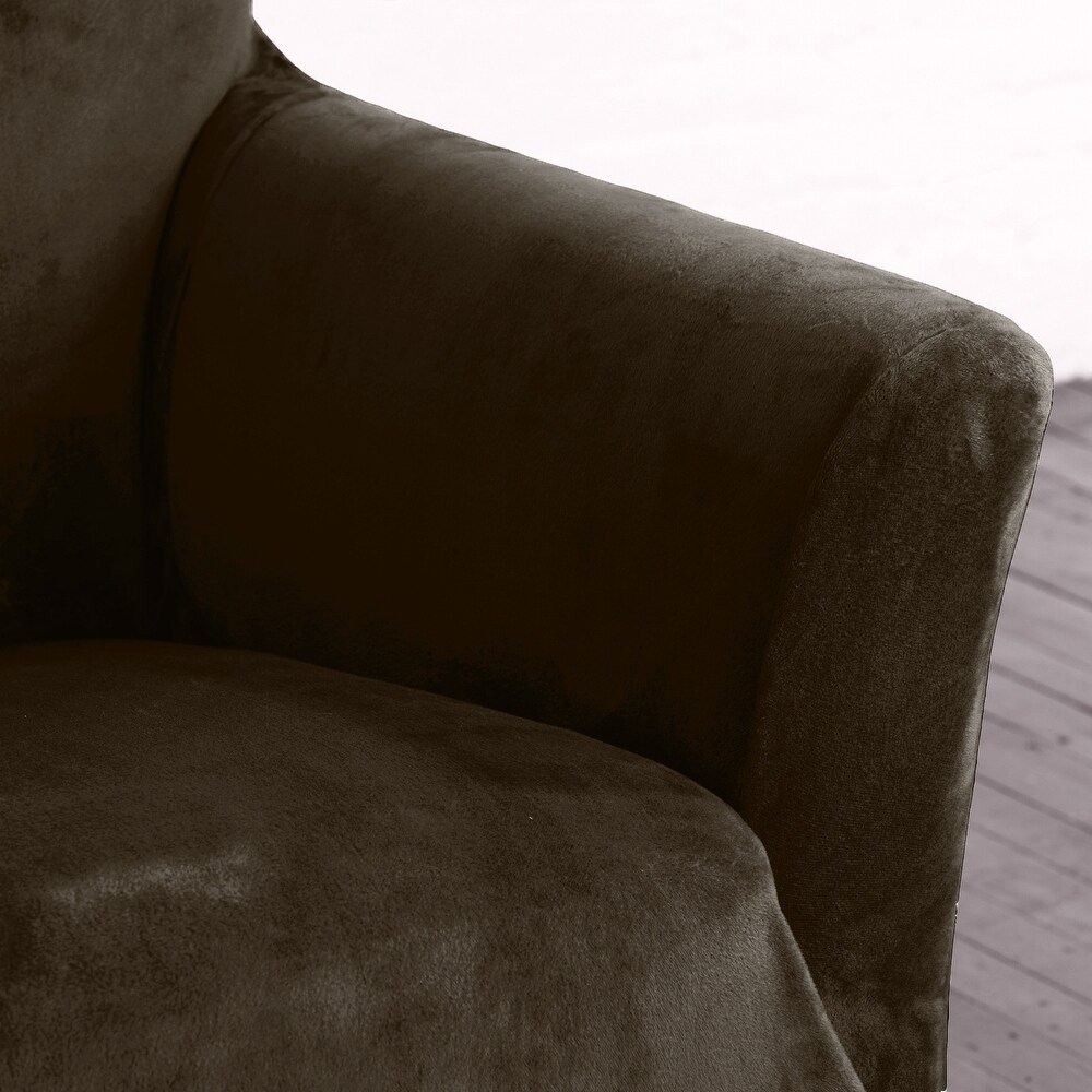 Premium Stretch Velvet Plush Recliner Slipcover.