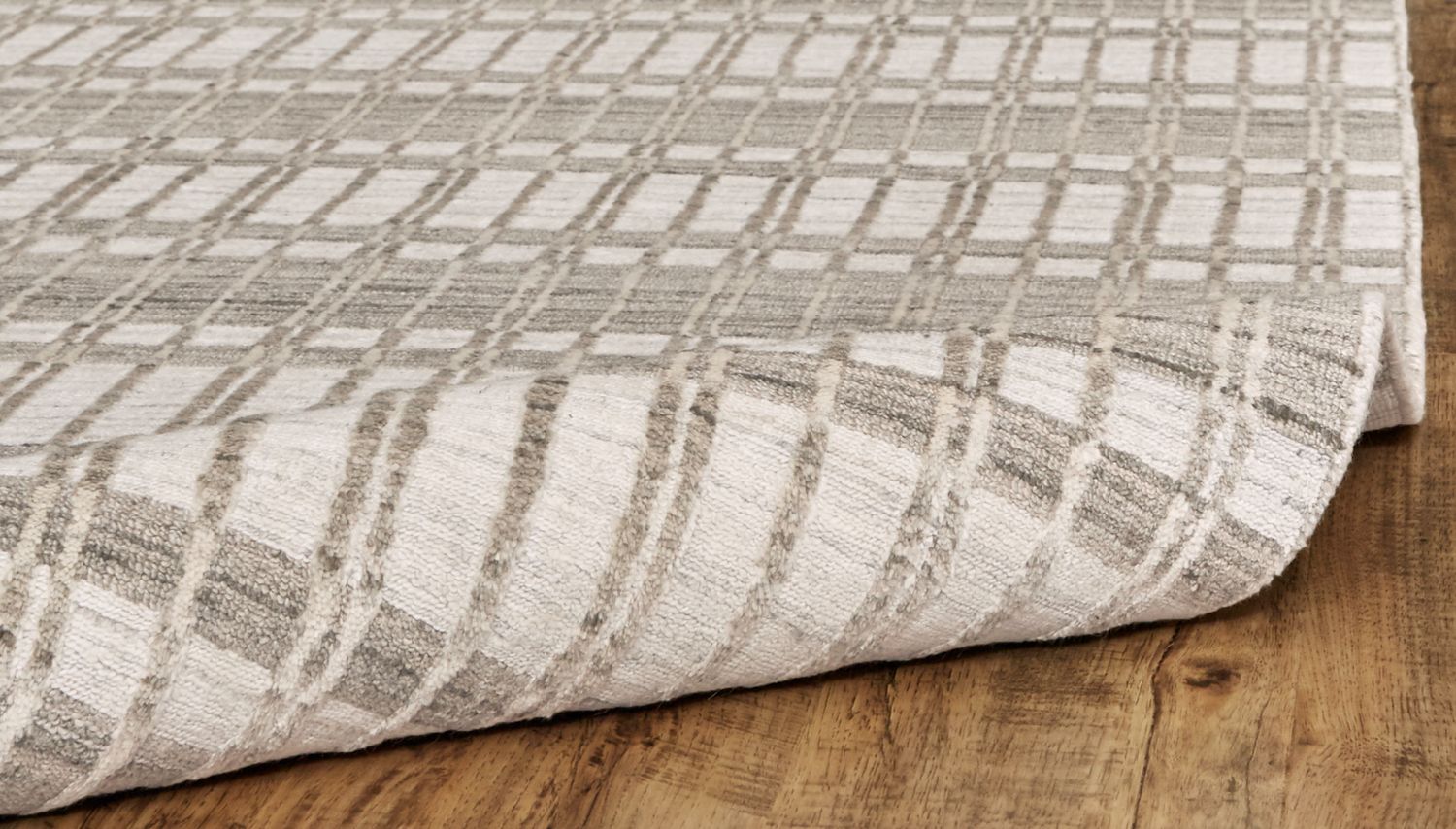 Odami Hand Woven Taupe and Ivory Rug by BD Fine