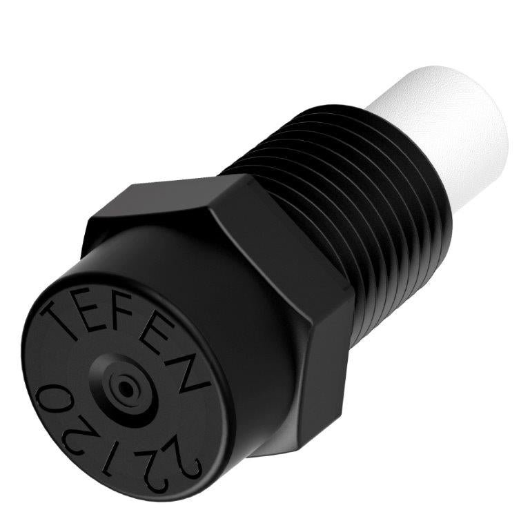 Plastic Fogger Misting Nozzle with Poly Filter Black 1/8