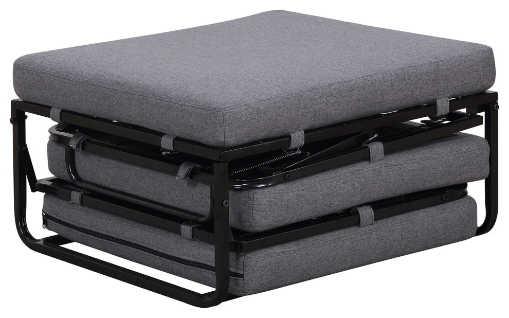 Transitional Ottoman  Convertible Design With Soft Polyester Upholstery   Transitional   Footstools And Ottomans   by Decor Love  Houzz
