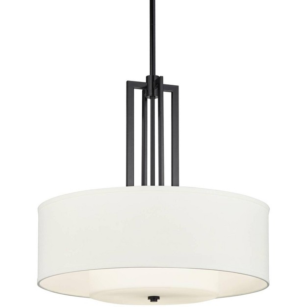 Wide Modern Double Shade 4 light Fixture For Dining Room Foyer Kitchen Island