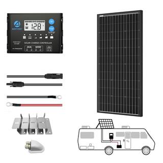 ACOPower 100-Watt Monocrystalline OffGrid Solar Power Kit with 100-Watt Solar Panel 20 Amp PWM Charge Controller SPKM-100W20A