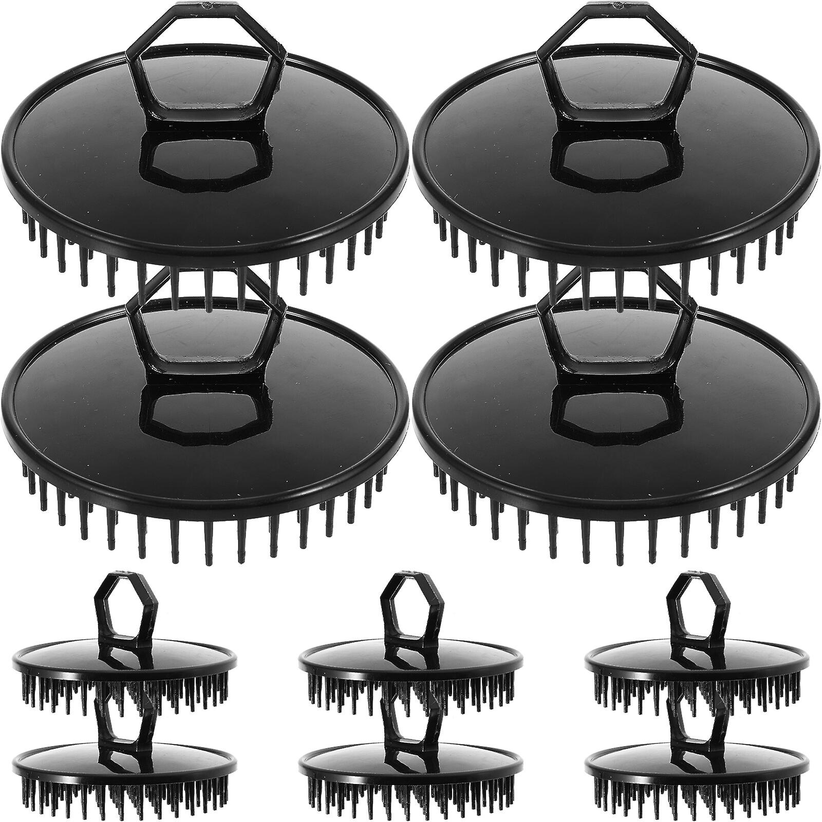 10pcs Comfortable Scalp Massage Brush Hair Washing Bristle Brush Portable Shampoo Brush