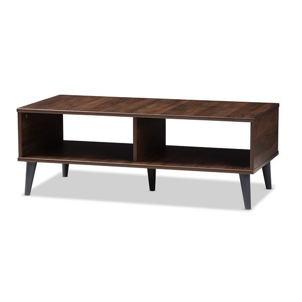 Mid-Century Modern Brown Coffee Table by Baxton Studio