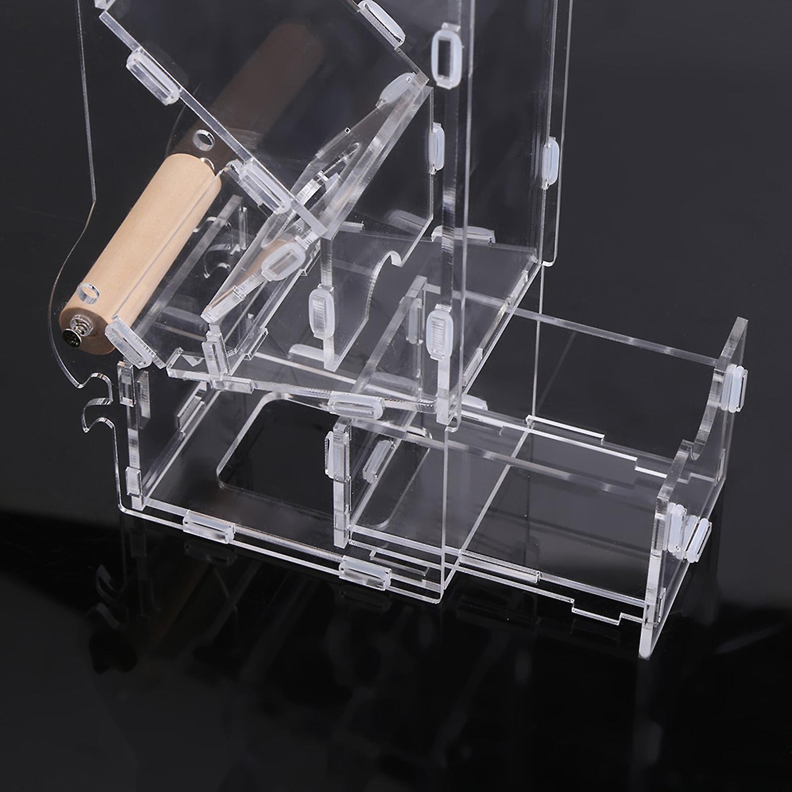 1pc New Fashionable Acrylic Pet Birds Seeds Food Feeder Cage Toy Transparent