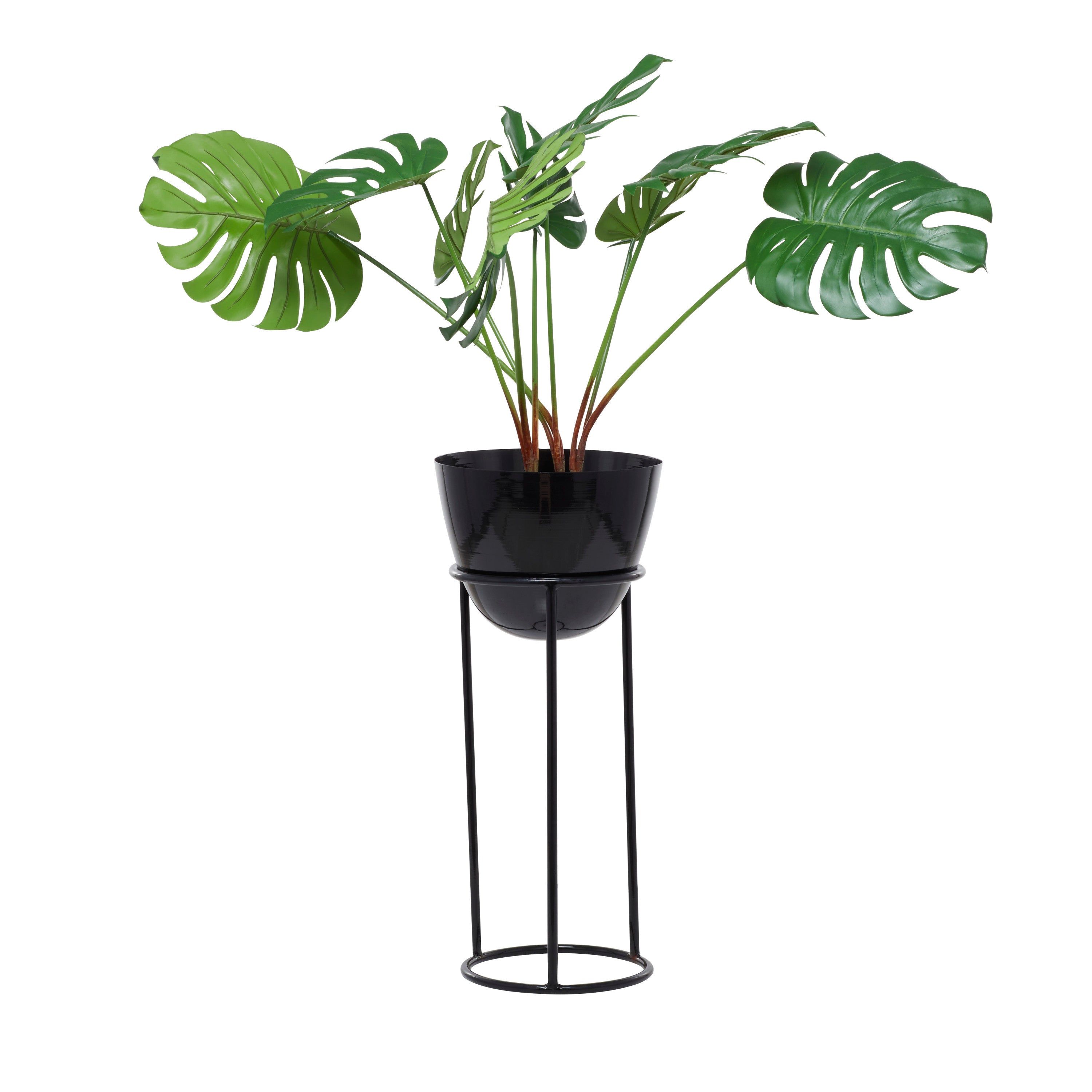 CosmoLiving by Cosmopolitan 36", 33", 26"H Black Metal Planter with Removable Stand (3 Count)