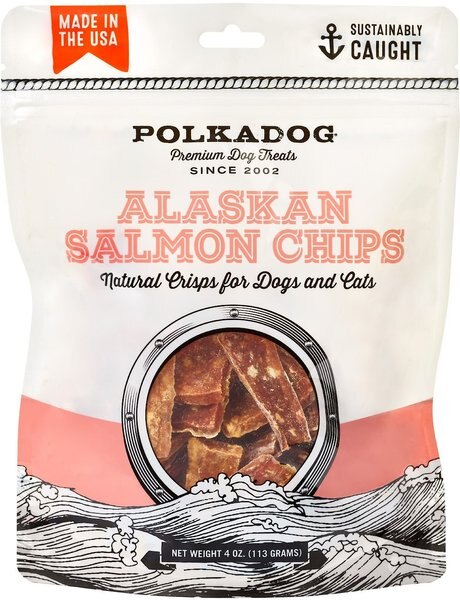 Polkadog Chips Dehydrated Dog and Cat Treats， 4-oz bag