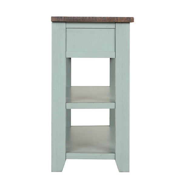 Side Table Console Table， Sofa Side Table with 3 Drawers and 2 Shelves