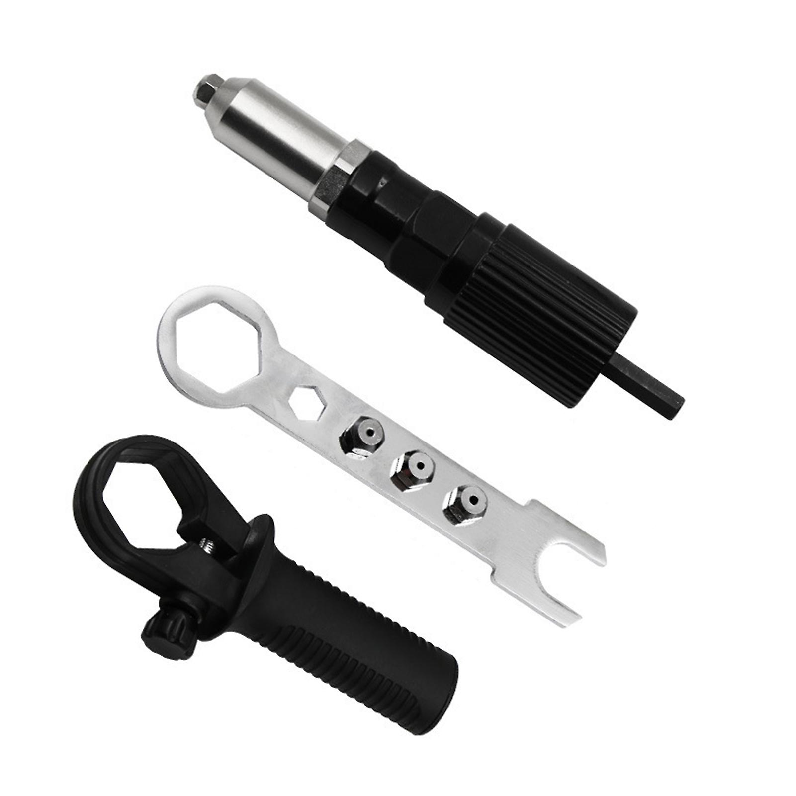 Electric Rivet Gun Adapter Kit，cordless Rivet Gun Tool Riveting Insert Electric Hand Drill Set