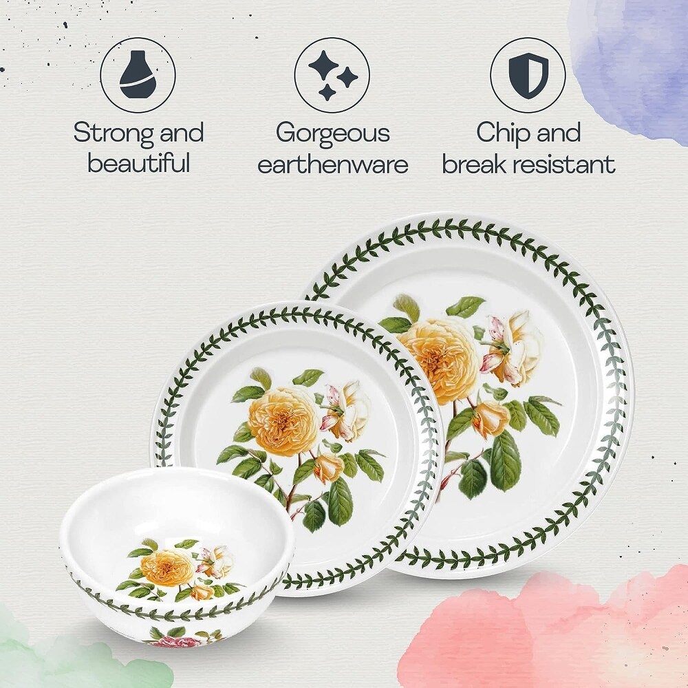 Portmeirion Botanic Roses Collection 3 Piece Dinnerware Set