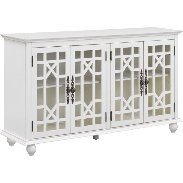 Sideboard with Adjustable Height Shelves Metal Handles and 4 Doors