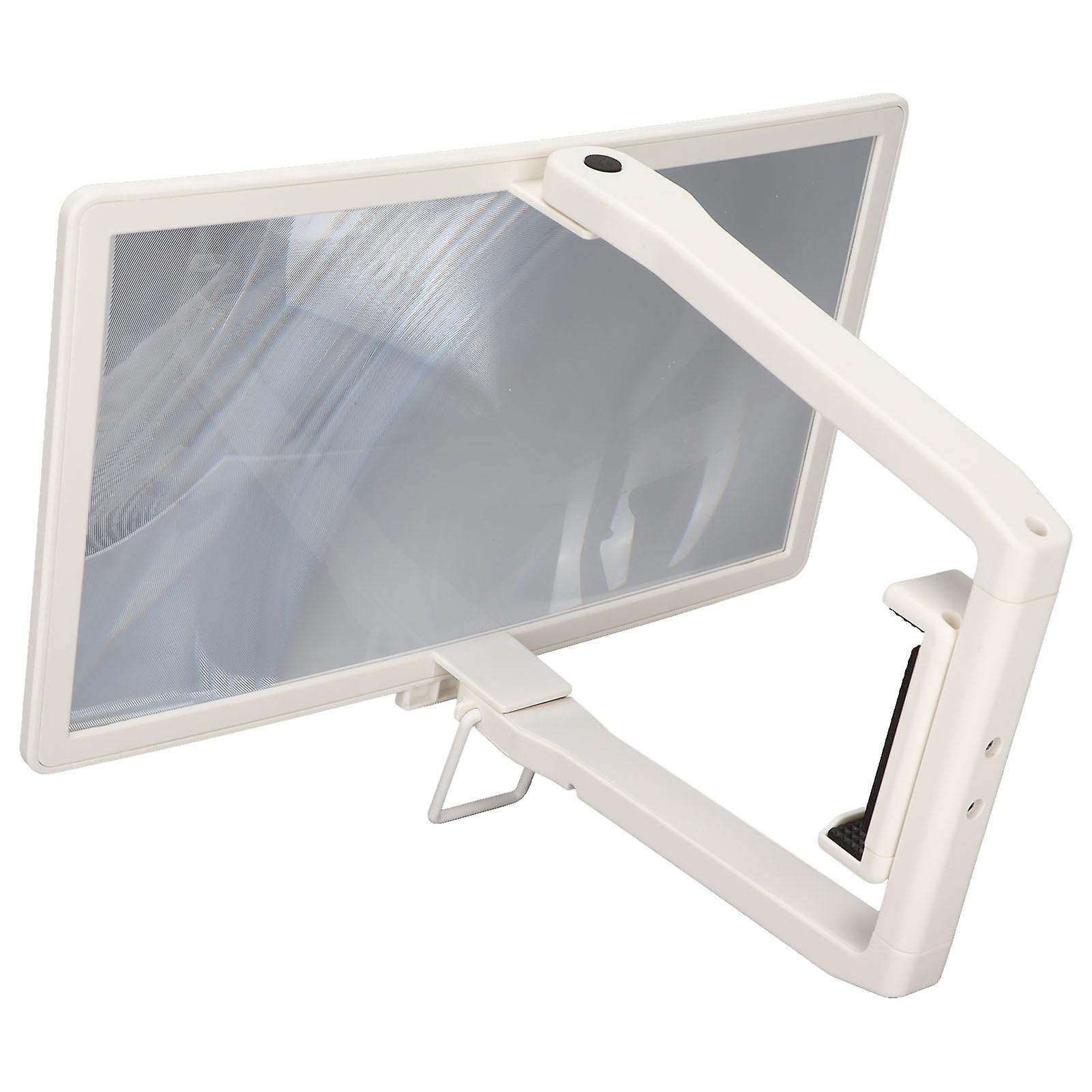 12 Inches Phone Screen Magnifier Foldable 3d Hd Magnifier For Most Of Smart Phoneswhite