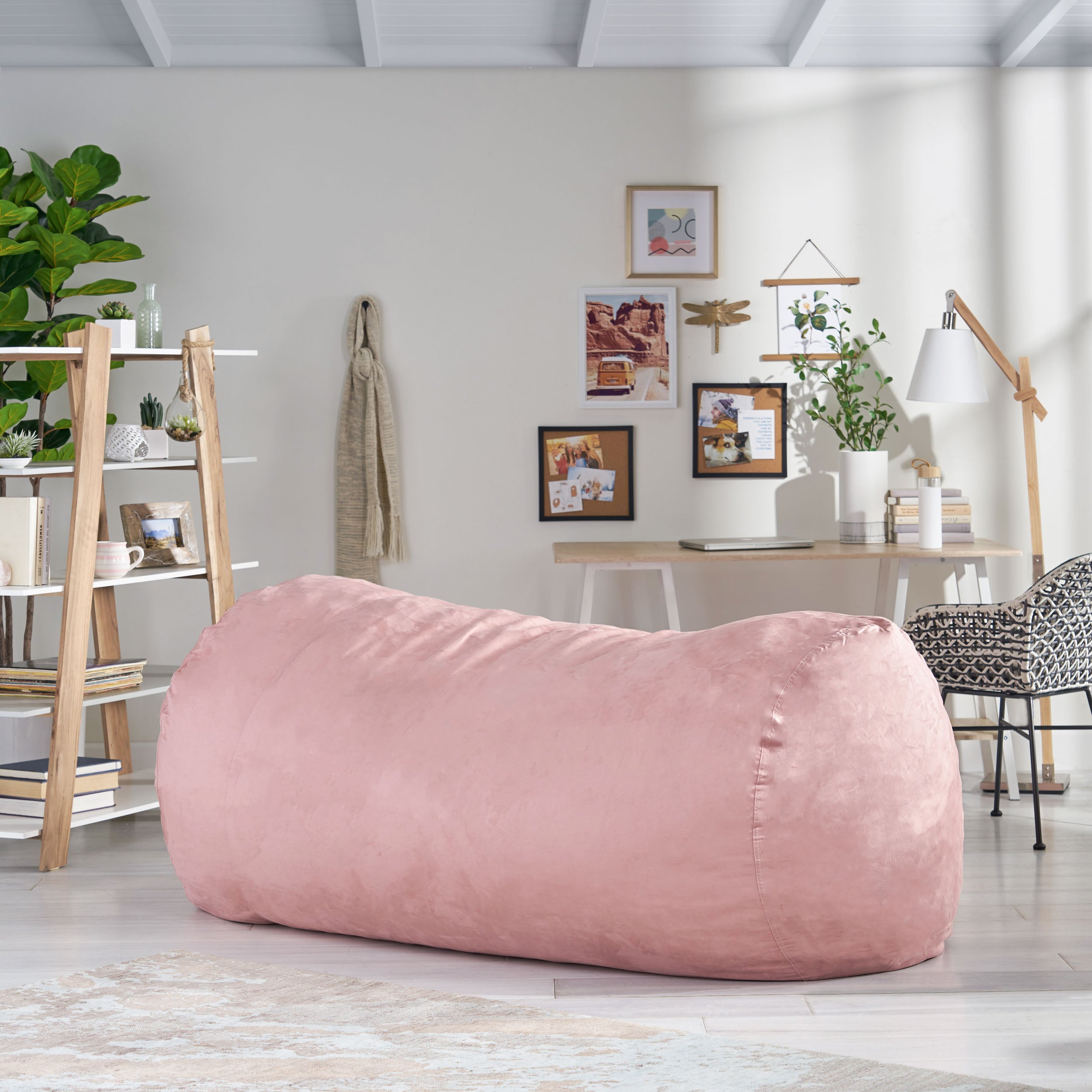 Tucker Modern 8 Foot Microfiber Pastel Bean Bag