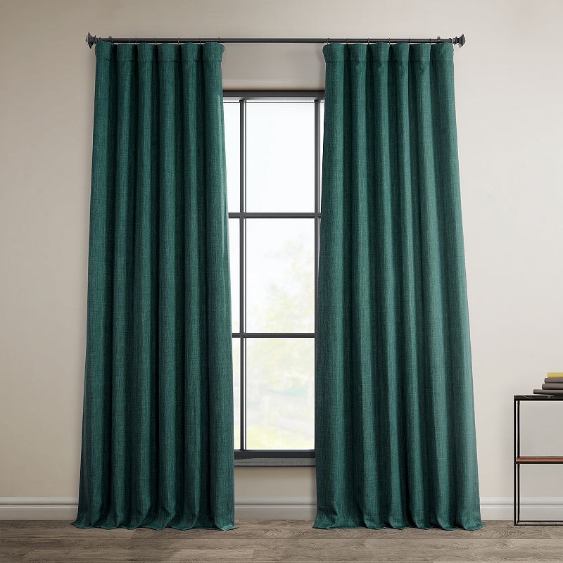 EFF Faux Linen Blackout Window Curtain