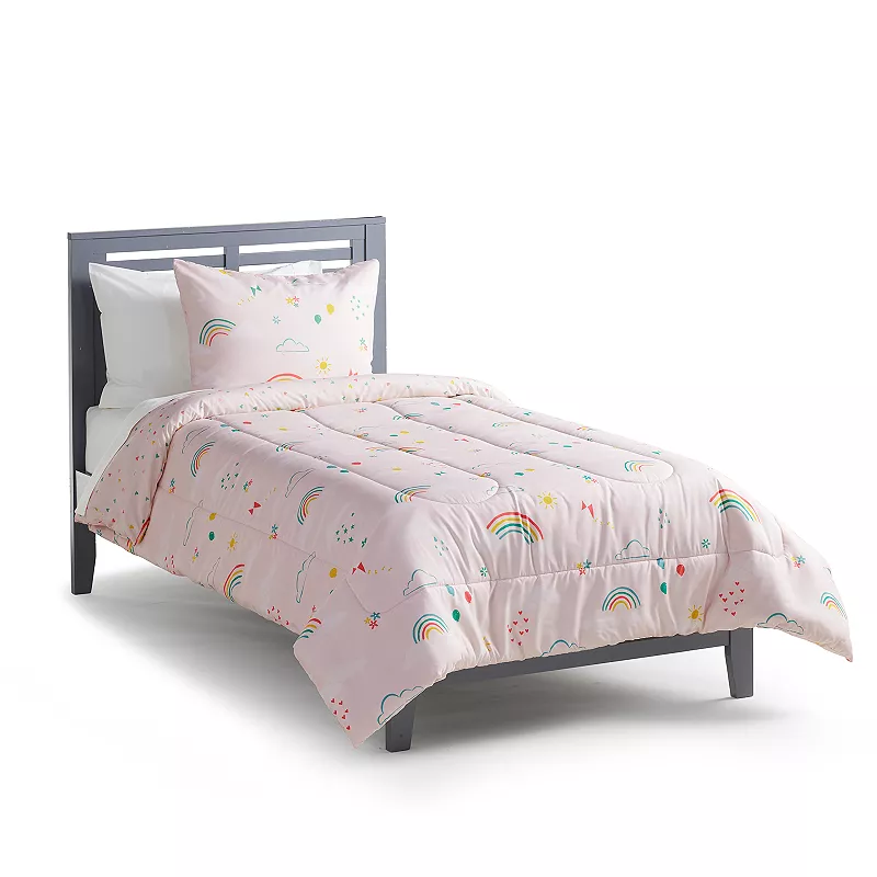 The Big One Kids? Aaliyah Rainbow Reversible Comforter Set with Shams