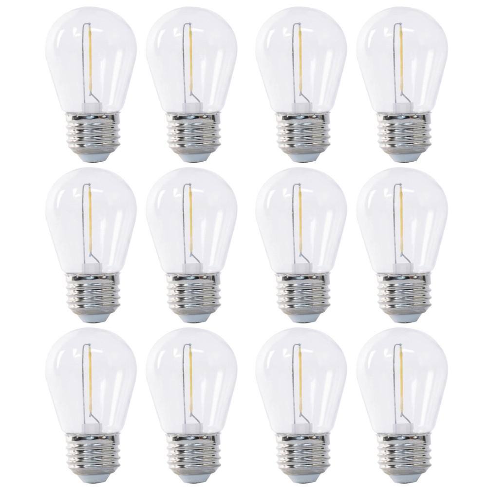 Feit Electric 11-Watt Equivalent S14 String Light LED Light Bulb Warm White 2200K (12-Pack) S14822FILED12