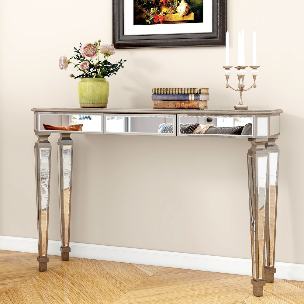 Mirrored Accent Table Console Table