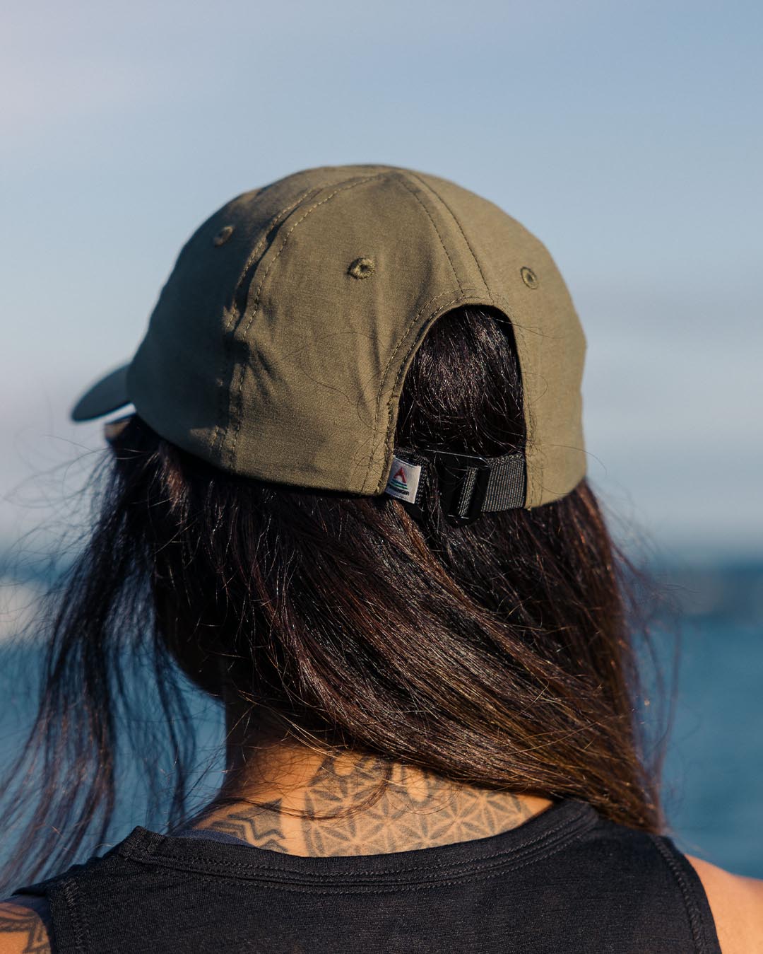 Active Recycled 6 Panel Cap - Dusty Olive