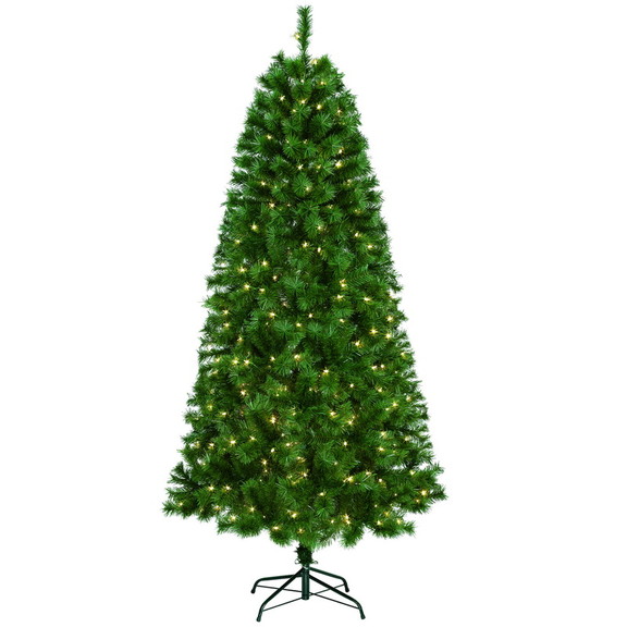 Jeco CH CT78 7ft. Prelit Christmas tree with Metal...