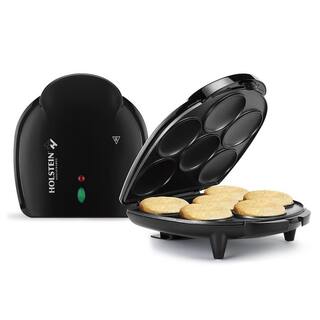 HOLSTEIN HOUSEWARES 9.62 in. Black Non-Stick Arepa Maker HU-09005B