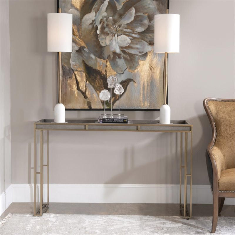 Bowery Hill Contemporary Modern Console Table in Charcoal Gray   Console Tables   by Homesquare  Houzz