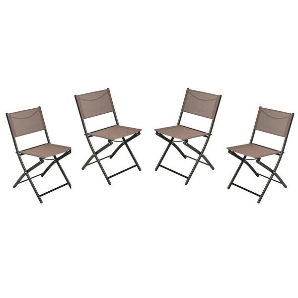 4 Pack Commercial Outdoor Flex Comfort Folding Chair with Metal Frame