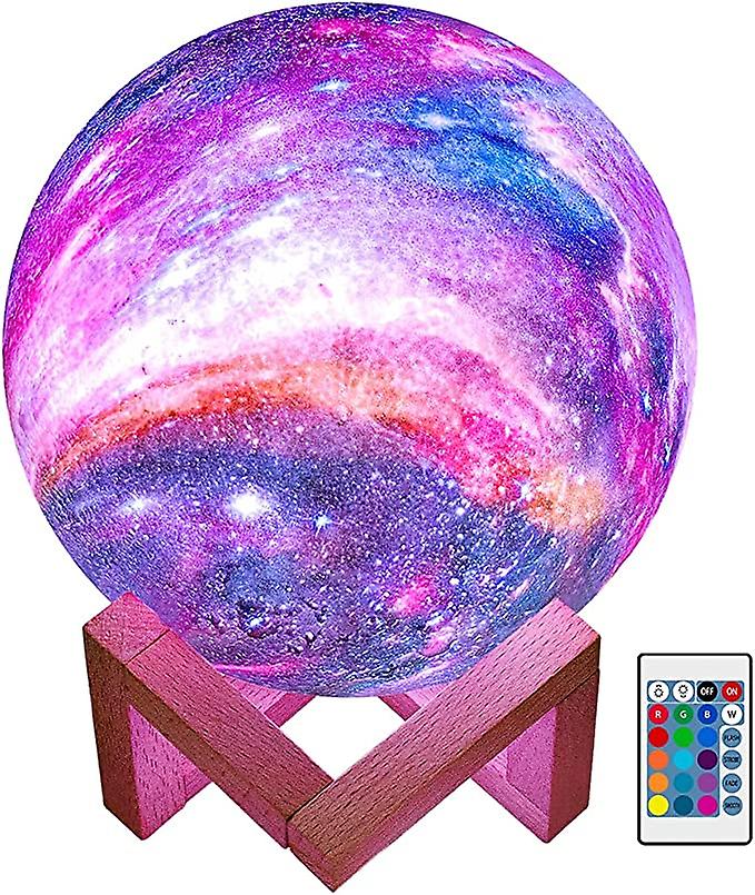 Brightworld Moon Lamp Galaxy Lamp 5.9 Inch 16 Colors Led 3d Moon Light， Remote and Touch Control Lava Lamp Moon Night Light Gifts For Girls Boys Kids Wo