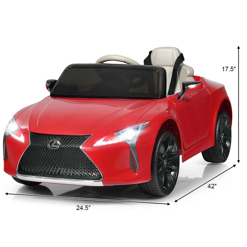 Licensed Lexus LC500 Kids Ride on Car, 12V Battery Powered Electric Vehicle Riding Toy Car with Remote Control