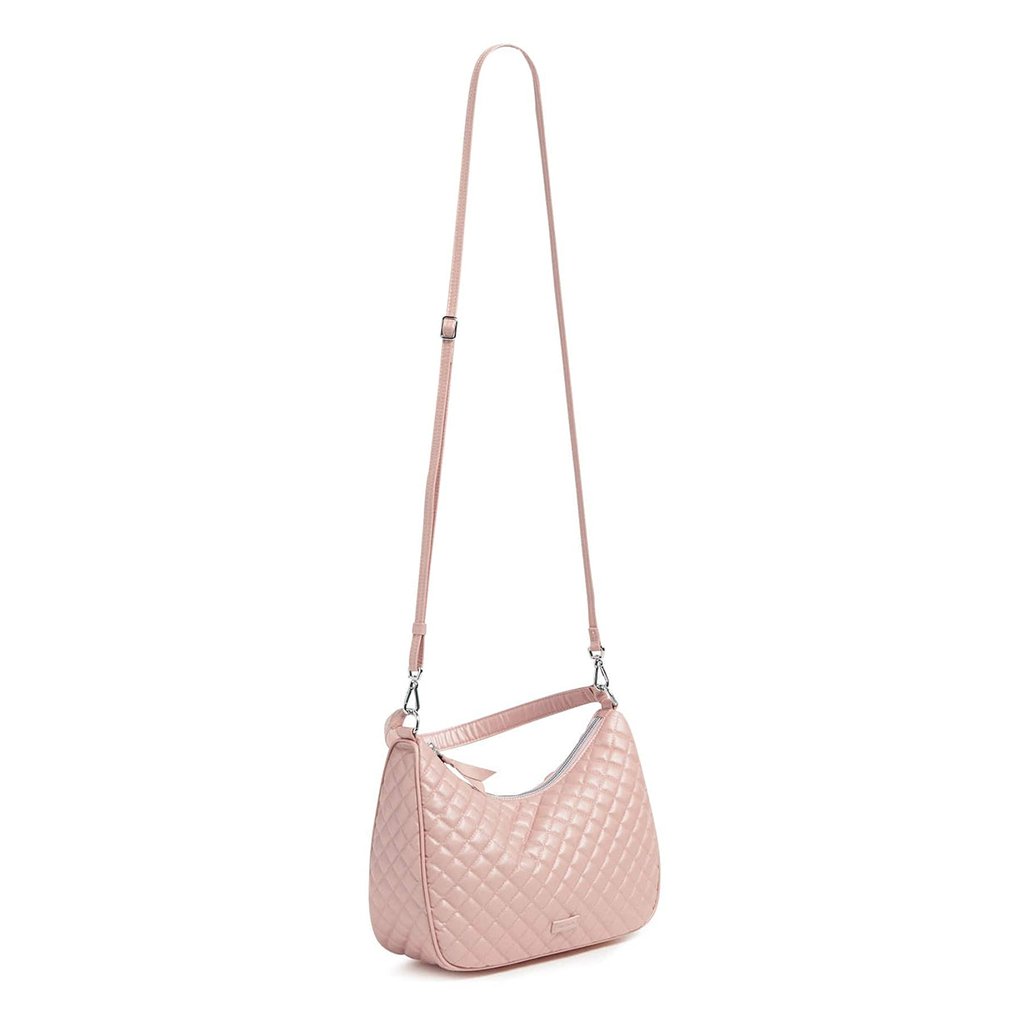 Vera Bradley  Frannie Crescent Crossbody Bag in Rose Quartz