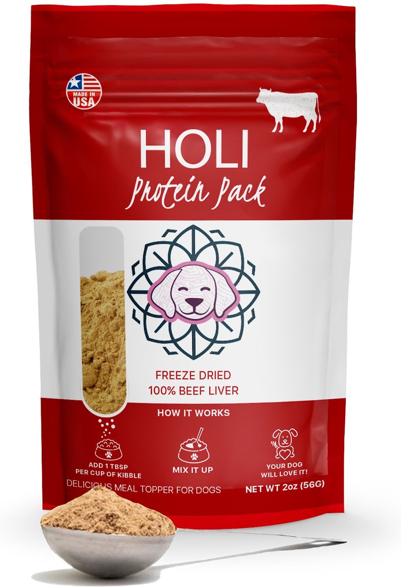 HOLI Beef Liver Protein Pack Grain-Free Freeze-Dried Dog Food Topper