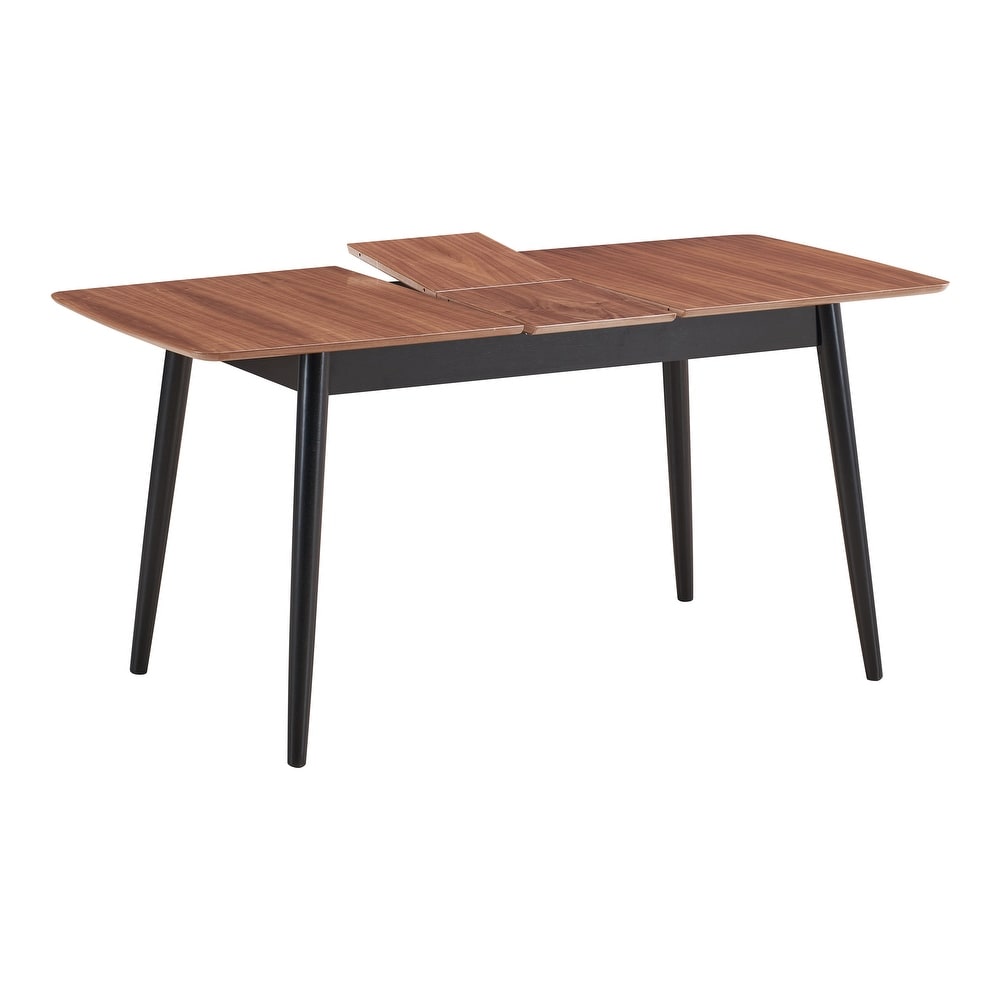 ACME Lanae Dining Table with Butterfly Leaf in Natural and Black