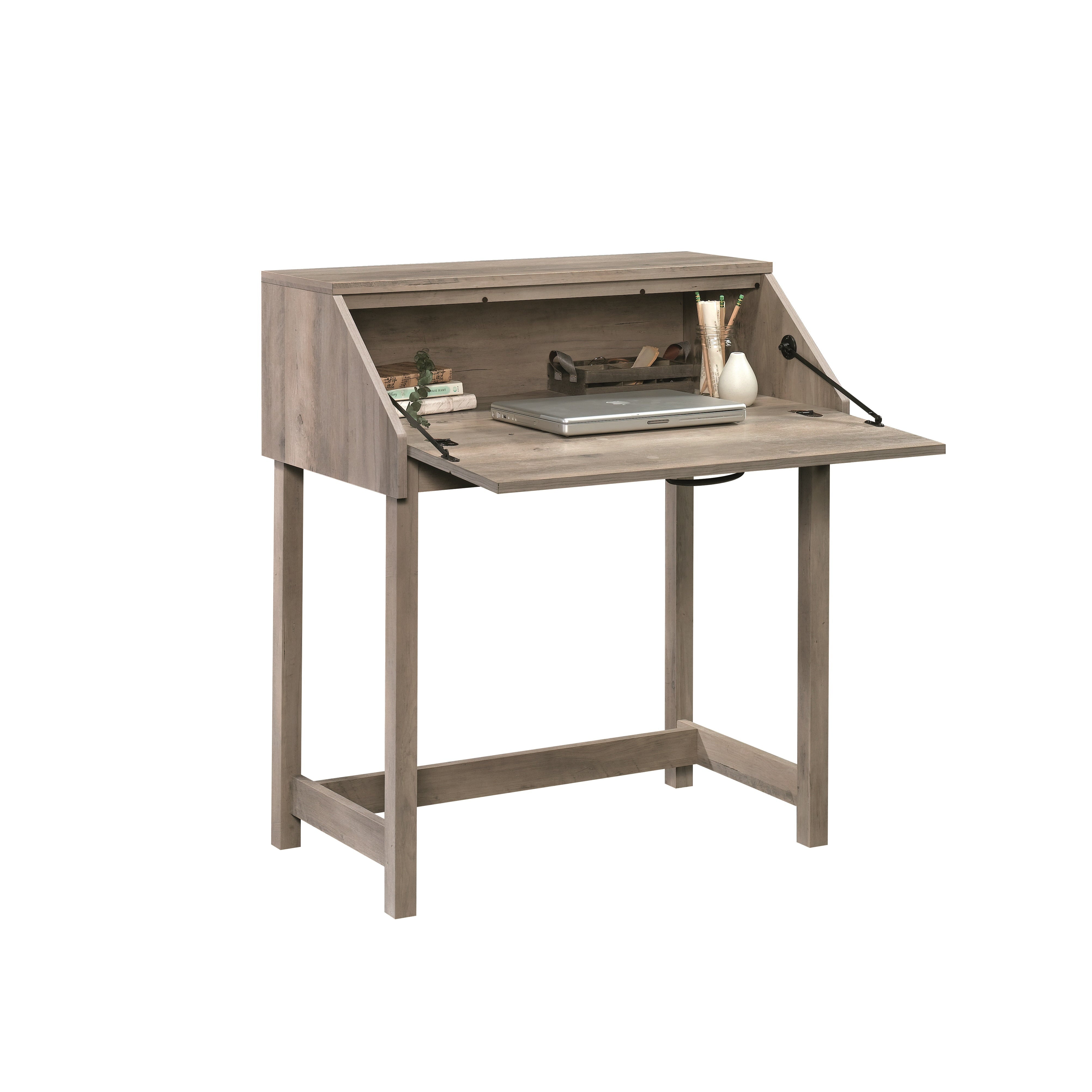 Better Homes & Gardens Modern Farmhouse Secretary Desk, Rustic Gray Finish