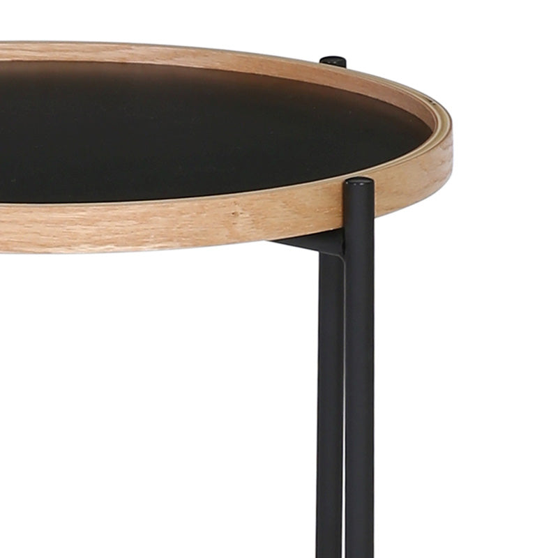 TANIX Side Table - Round - Black