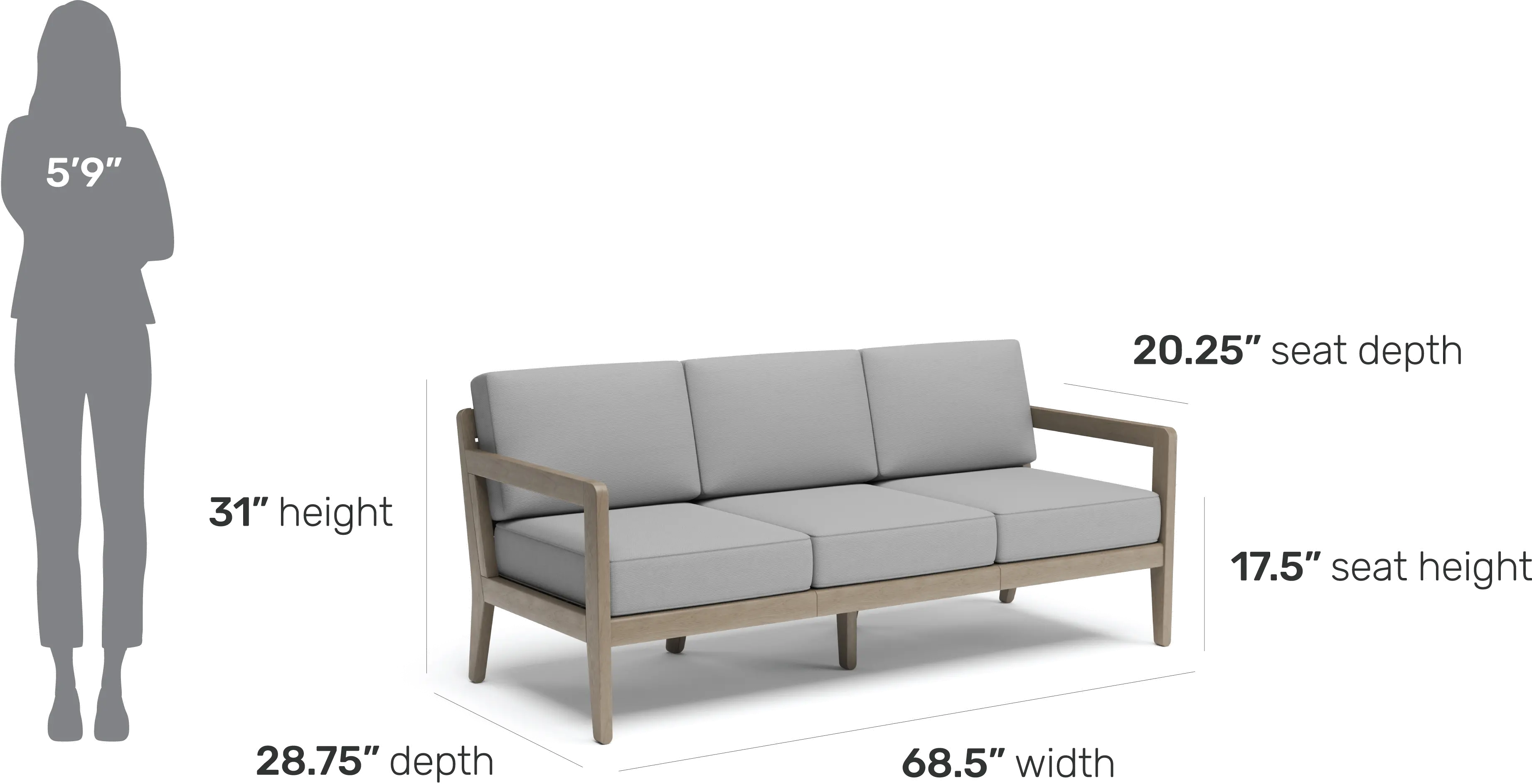 Sustain Brown Outdoor Sofa