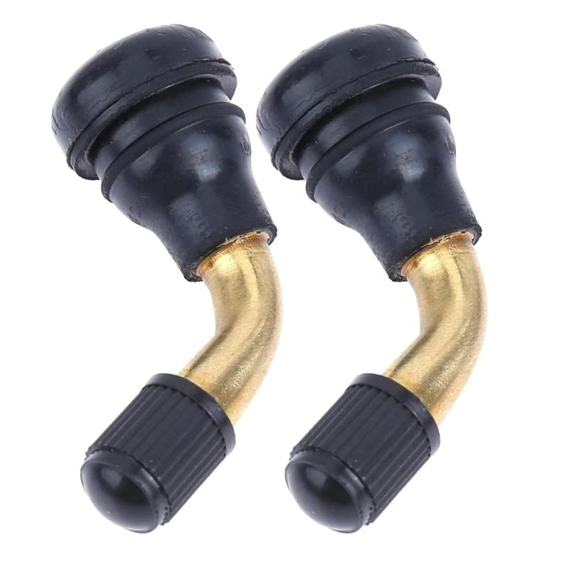 4x Bent Valve Stems Brass Metal Angle 45 Degree Side Tire Wheel Car Motorcycle