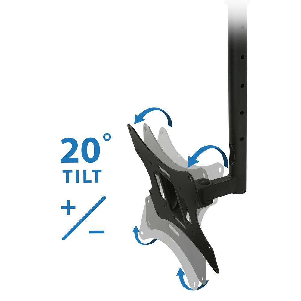 Mount-It 23 in. - 42 in. Full Motion TV Ceiling Mount with 20-Degree Tilt 66 lbs. Load Capacity MI-508